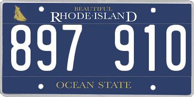 RI license plate 897910