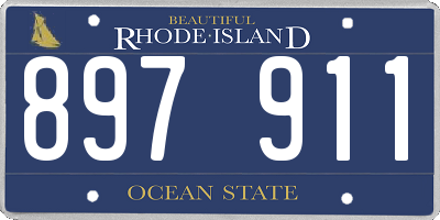 RI license plate 897911