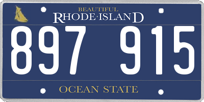 RI license plate 897915
