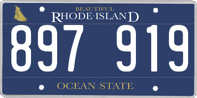 RI license plate 897919