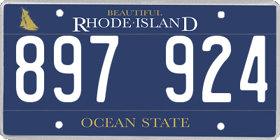 RI license plate 897924