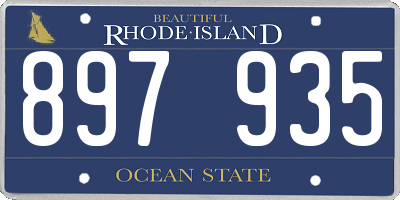 RI license plate 897935