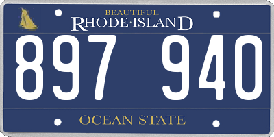 RI license plate 897940