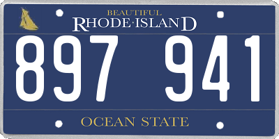 RI license plate 897941