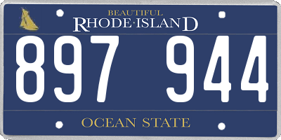RI license plate 897944