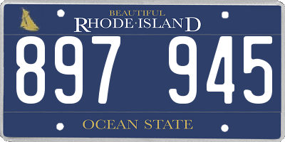 RI license plate 897945