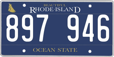 RI license plate 897946