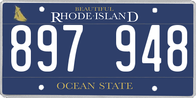 RI license plate 897948