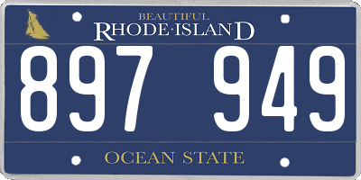 RI license plate 897949