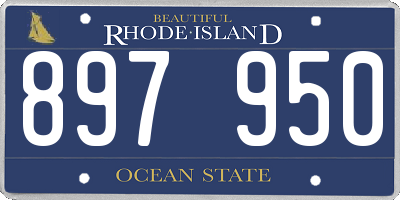 RI license plate 897950