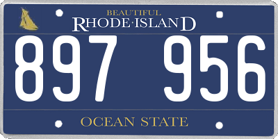 RI license plate 897956
