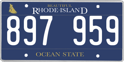 RI license plate 897959