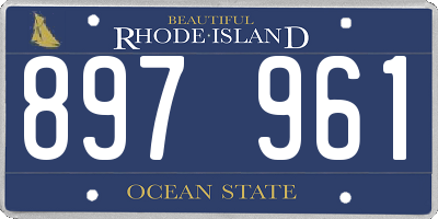 RI license plate 897961