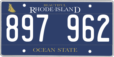 RI license plate 897962
