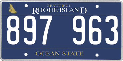 RI license plate 897963