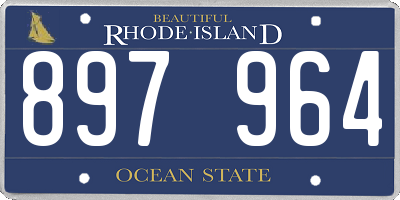 RI license plate 897964