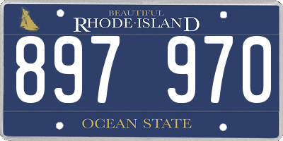 RI license plate 897970