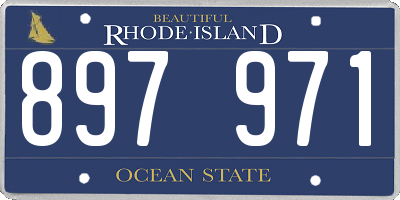 RI license plate 897971
