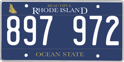 RI license plate 897972