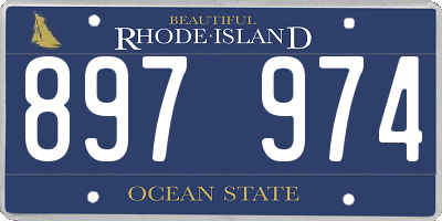 RI license plate 897974