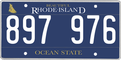 RI license plate 897976