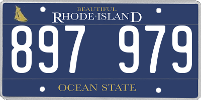 RI license plate 897979