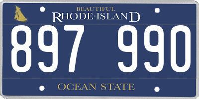 RI license plate 897990