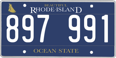 RI license plate 897991