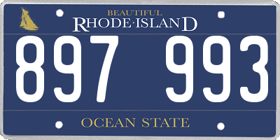 RI license plate 897993