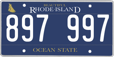 RI license plate 897997