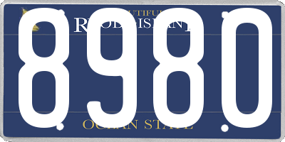 RI license plate 8980