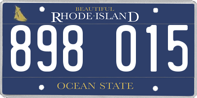 RI license plate 898015