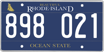 RI license plate 898021