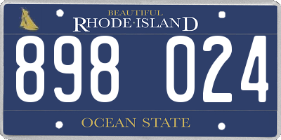RI license plate 898024