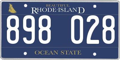 RI license plate 898028