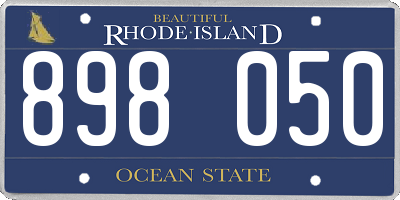 RI license plate 898050