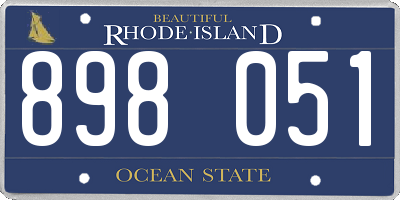 RI license plate 898051