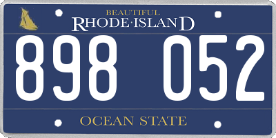 RI license plate 898052