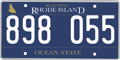 RI license plate 898055