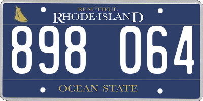 RI license plate 898064
