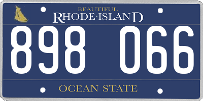 RI license plate 898066