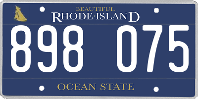 RI license plate 898075