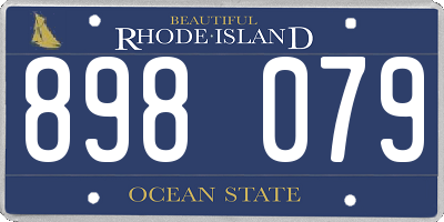 RI license plate 898079