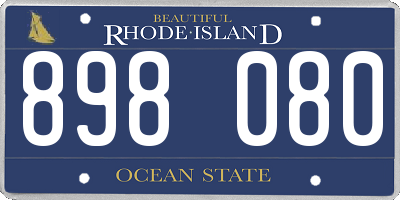 RI license plate 898080