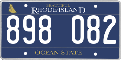 RI license plate 898082