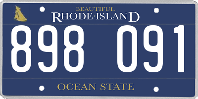RI license plate 898091