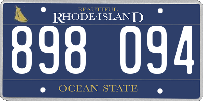 RI license plate 898094