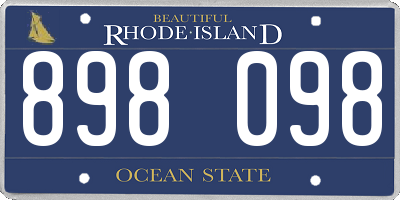 RI license plate 898098