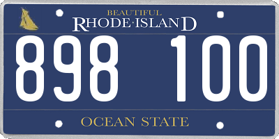 RI license plate 898100