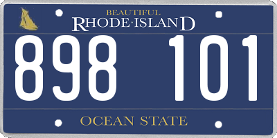 RI license plate 898101